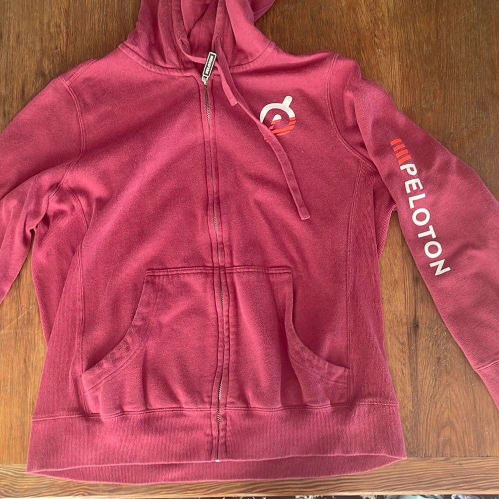Peloton Pink Zip-Up Hoodie